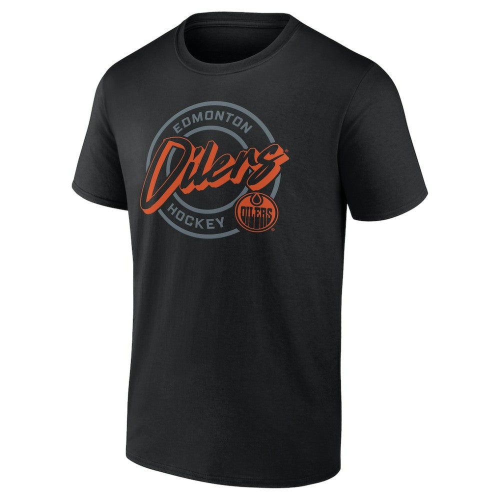 NHL Edmonton Oilers Colorblock Puck T-Shirt - Black
