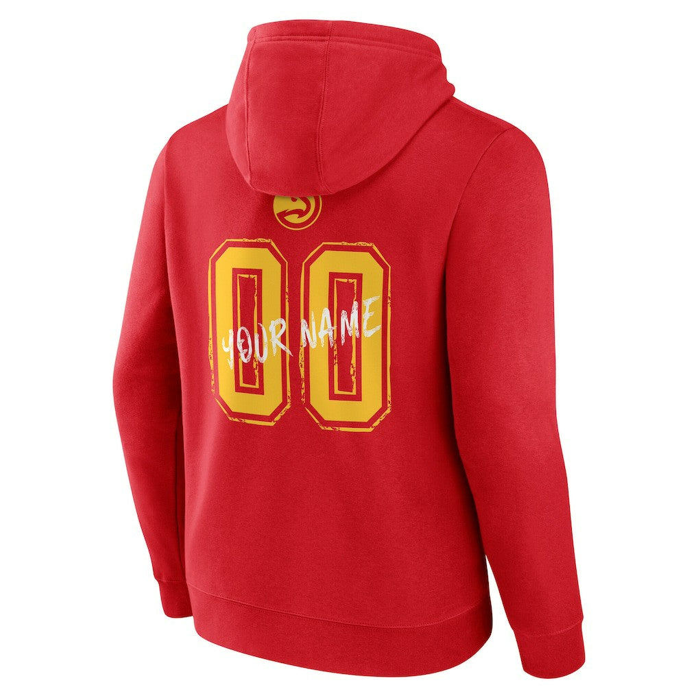 Atlanta Hawks Hustle Custom Pullover Hoodie Red