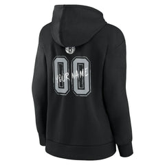 Brooklyn Nets Women's Hustle Custom Pullover Hoodie Black