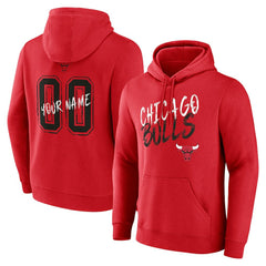 Chicago Bulls Hustle Custom Pullover Hoodie Red