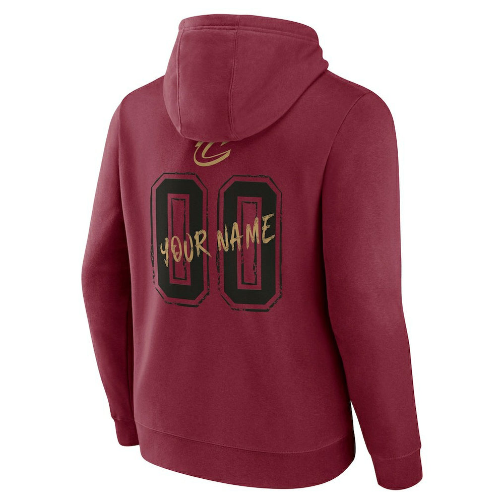 Cleveland Cavaliers Hustle Custom Pullover Hoodie Wine