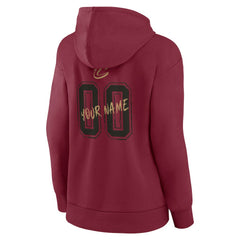 Cleveland Cavaliers Women's Hustle Custom Pullover Hoodie Wine
