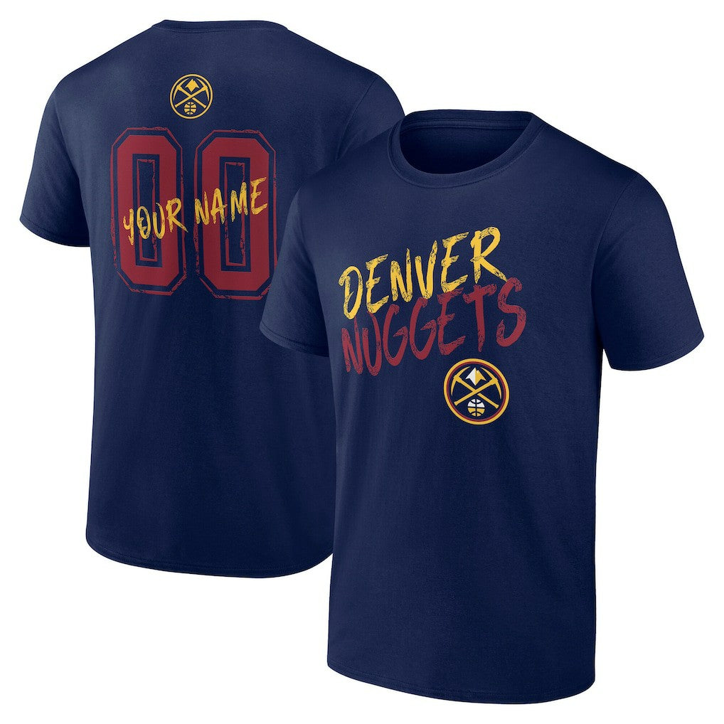 Denver Nuggets Hustle Custom T-Shirt Navy