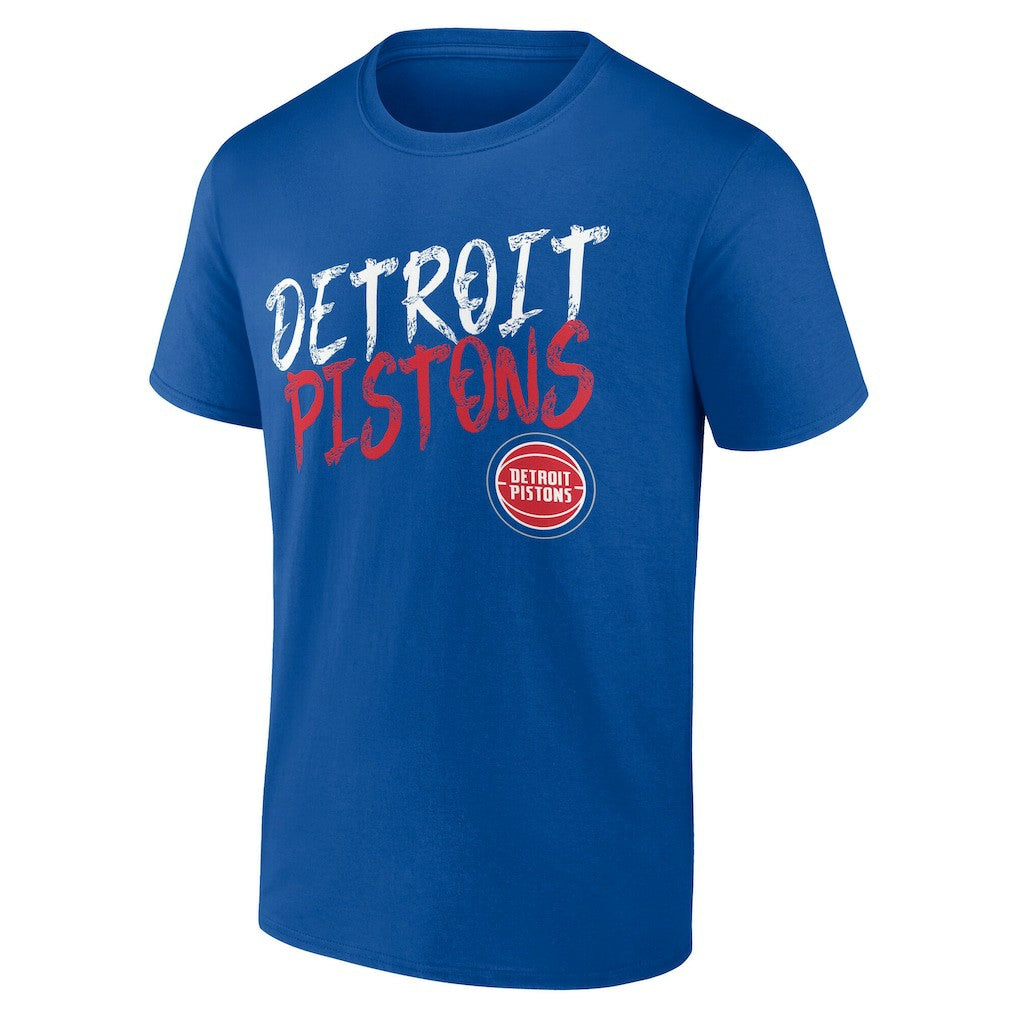 Detroit Pistons Hustle Custom T-Shirt Blue