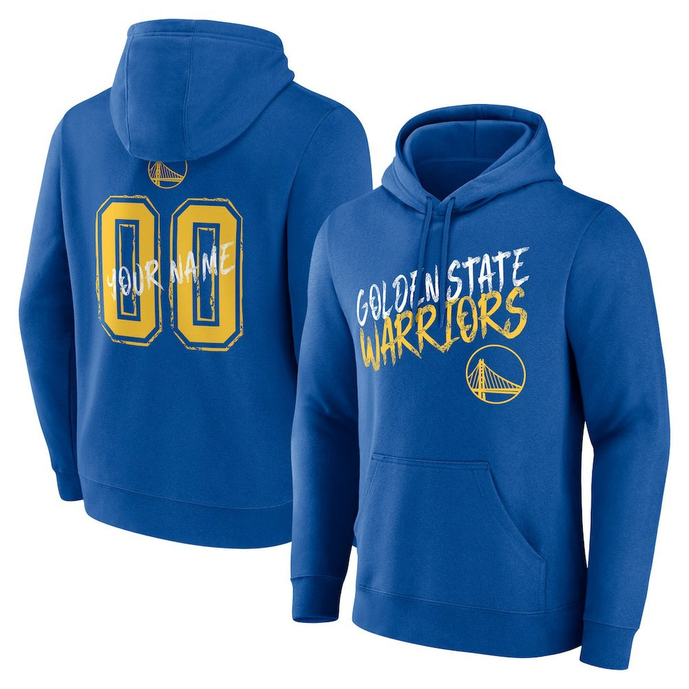 Golden State Warriors Hustle Custom Pullover Hoodie Royal