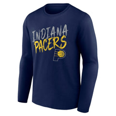 Indiana Pacers Hustle Custom Long Sleeve T-Shirt Navy
