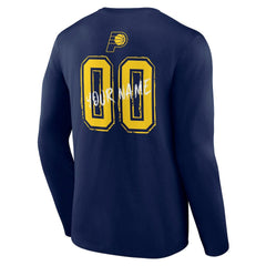 Indiana Pacers Hustle Custom Long Sleeve T-Shirt Navy