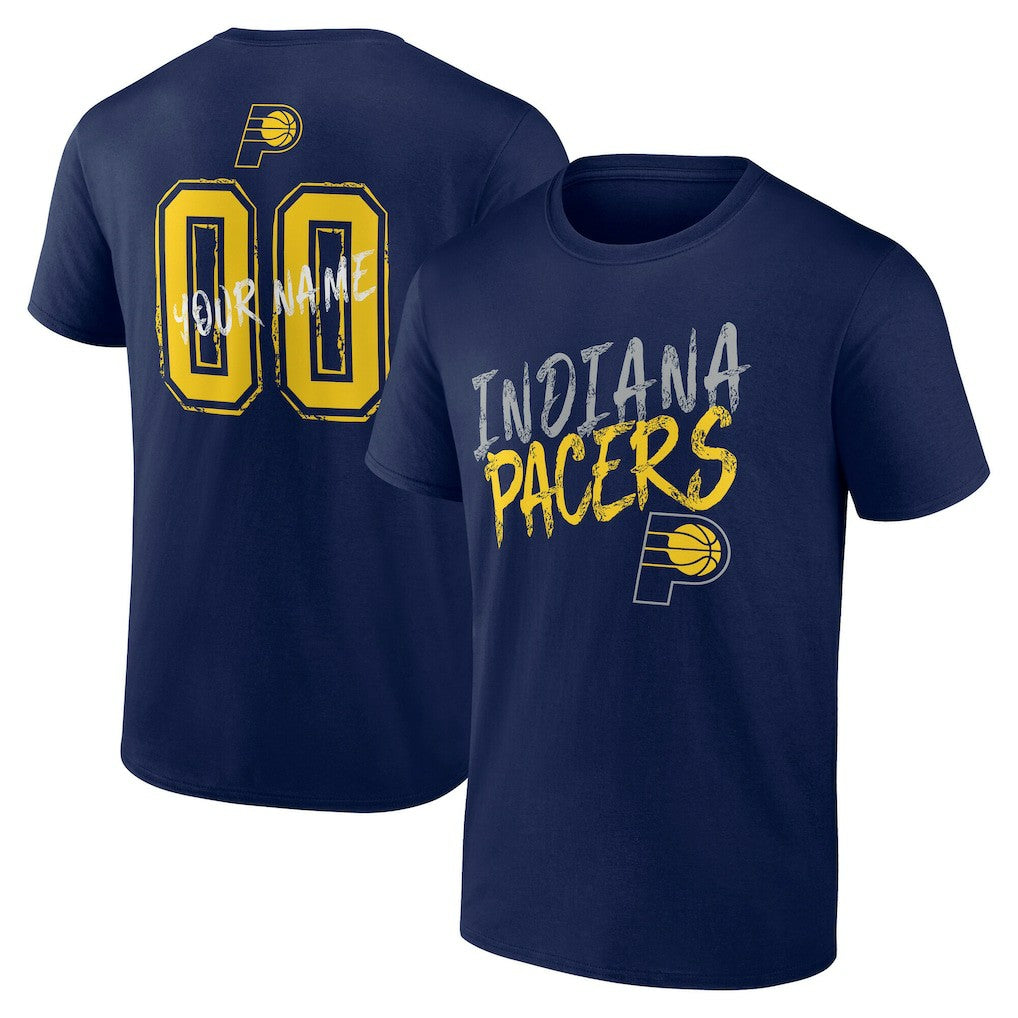 Indiana Pacers Hustle Custom T-Shirt Navy