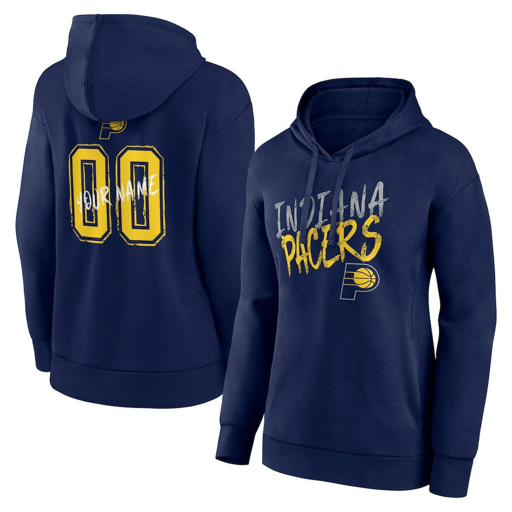 Indiana Pacers Women's Hustle Custom Pullover Hoodie Navy