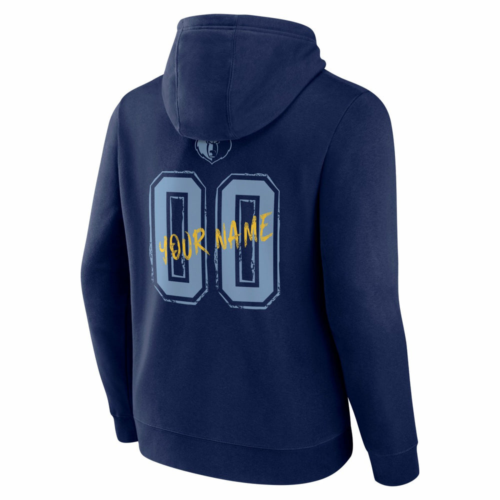 Memphis Grizzlies Hustle Custom Pullover Hoodie Navy