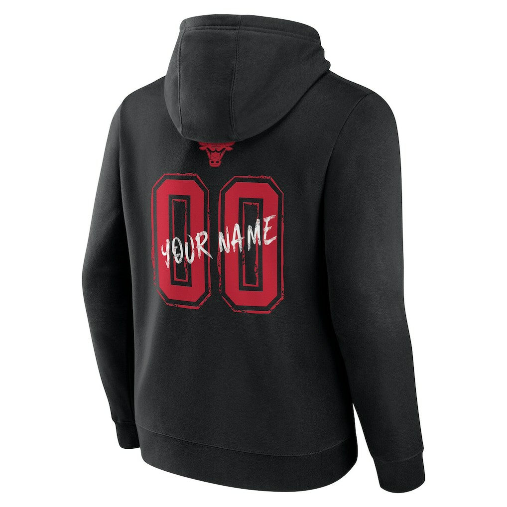 Chicago Bulls Hustle Custom Pullover Hoodie Black