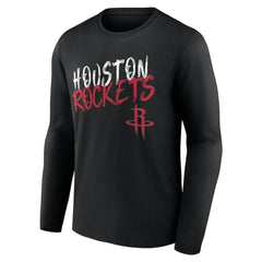 Houston Rockets Hustle Custom Long Sleeve T-Shirt Black