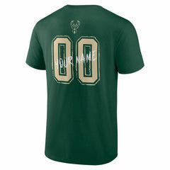 Milwaukee Bucks Hustle Custom T-Shirt Hunter Green
