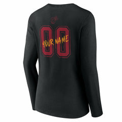 Miami Heat Women's Hustle Custom Long Sleeve V-Neck T-Shirt Black