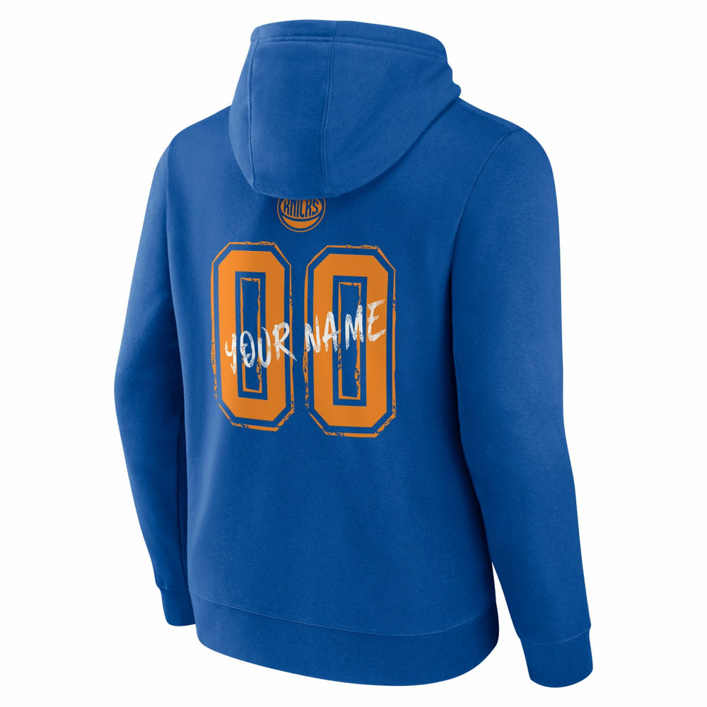 New York Knicks Hustle Custom Pullover Hoodie Blue