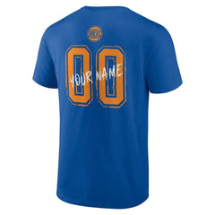 New York Knicks Hustle Custom T-Shirt Blue