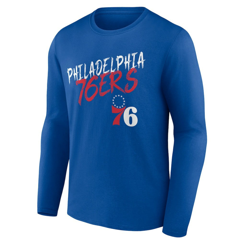 Philadelphia 76ers Hustle Custom Long Sleeve T-Shirt Royal