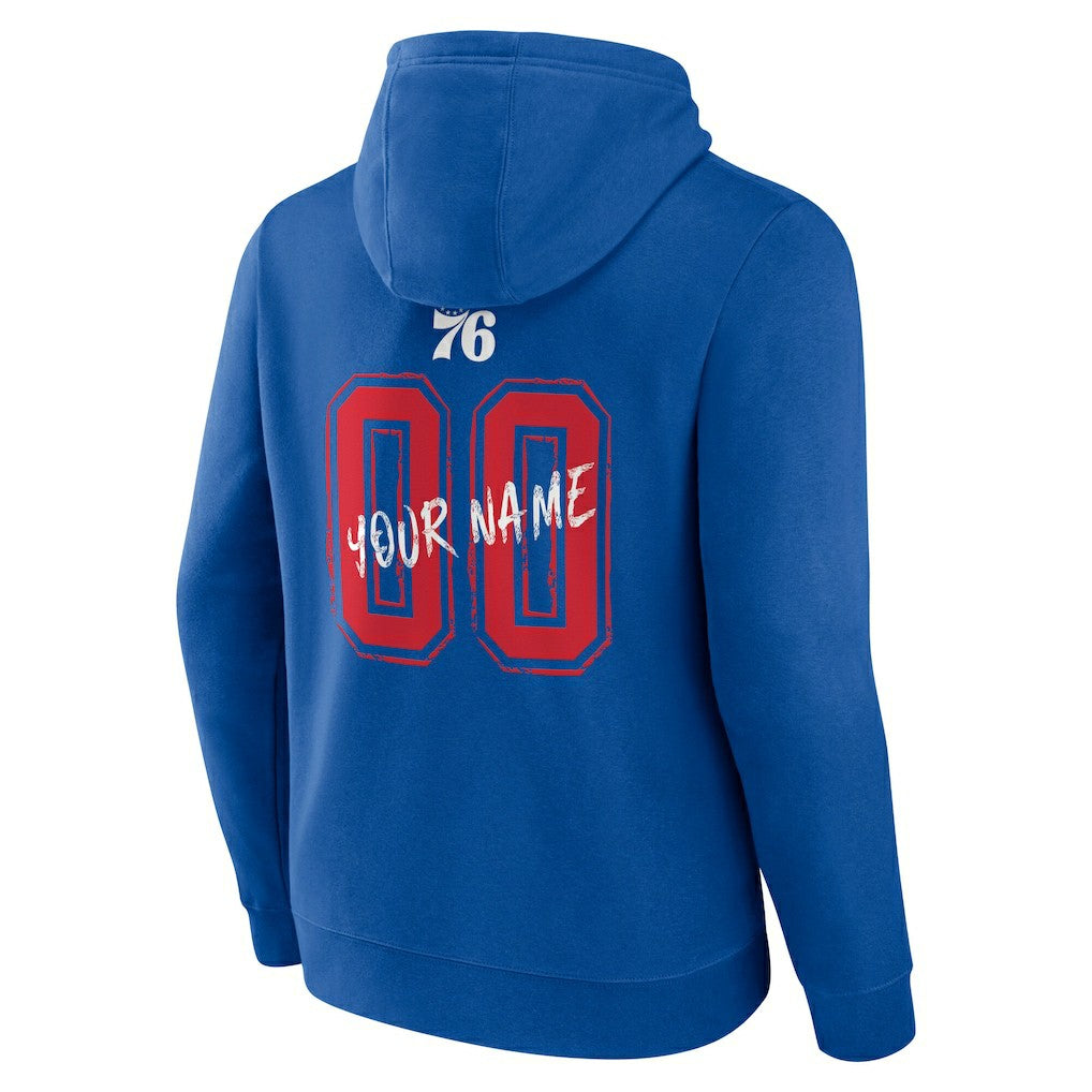 Philadelphia 76ers Hustle Custom Pullover Hoodie Royal