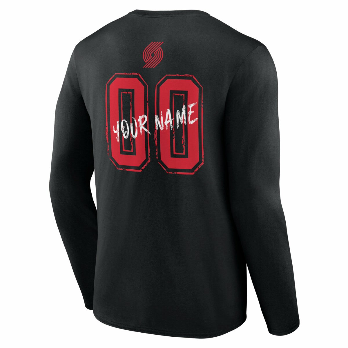 Portland Trail Blazers Hustle Custom Long Sleeve T-Shirt Black