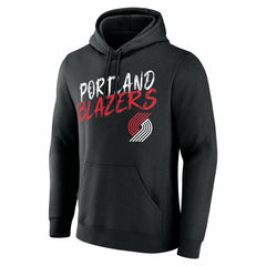 Portland Trail Blazers Hustle Custom Pullover Hoodie Black