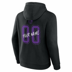 Sacramento Kings Hustle Custom Pullover Hoodie Black