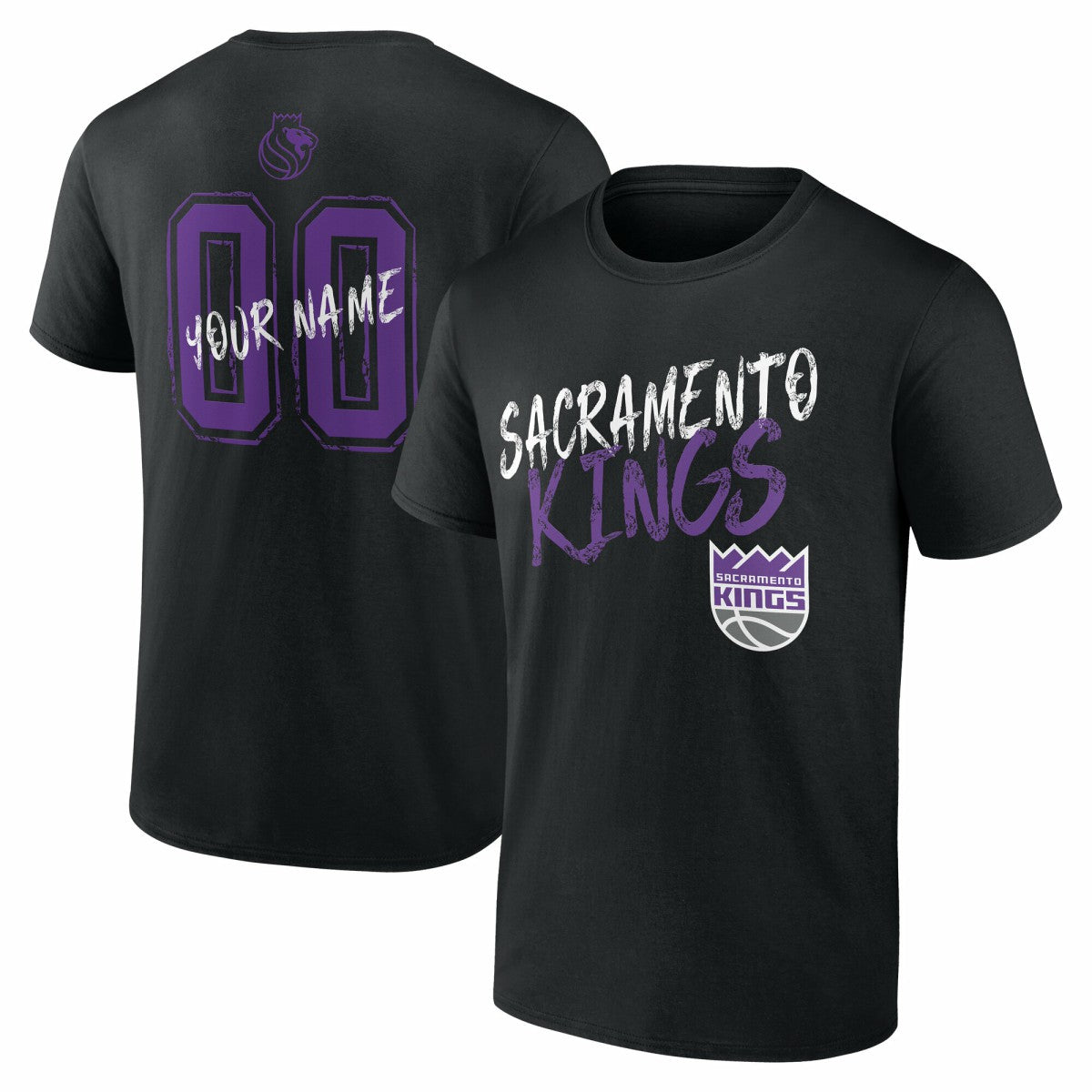 Sacramento Kings Hustle Custom T-Shirt Black