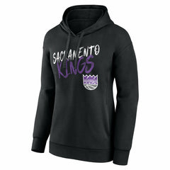 Sacramento Kings Women's Hustle Custom Pullover Hoodie Black