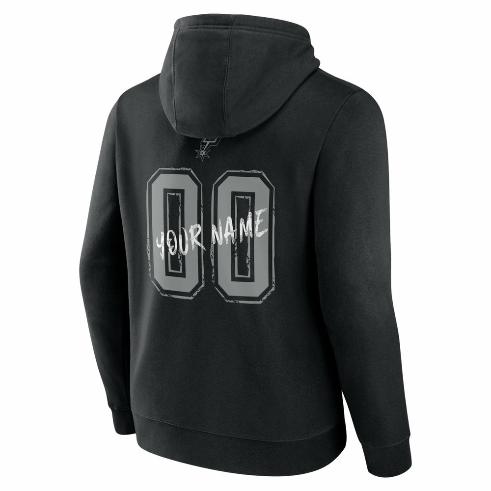 San Antonio Spurs Hustle Custom Pullover Hoodie Black