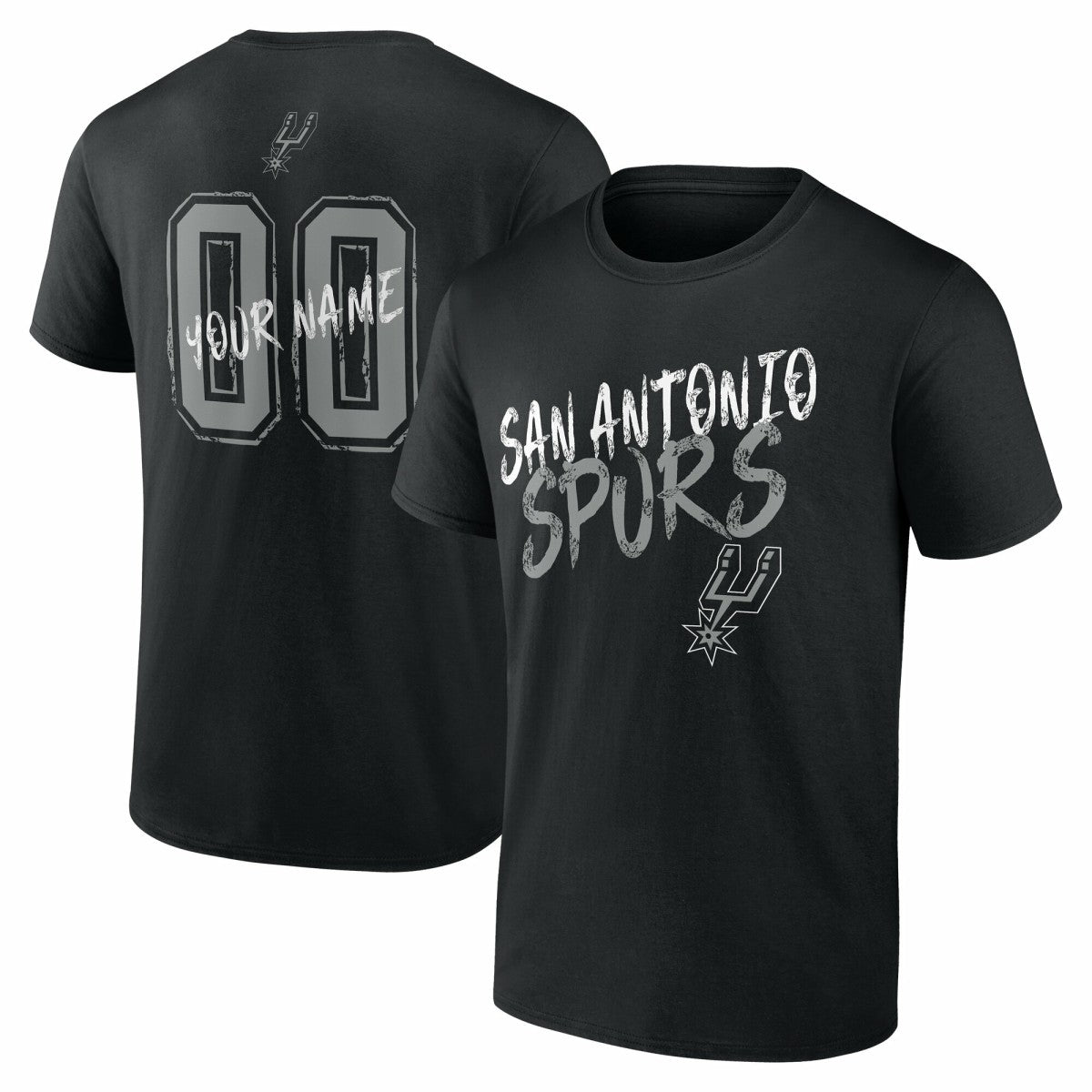San Antonio Spurs Hustle Custom T-Shirt Black