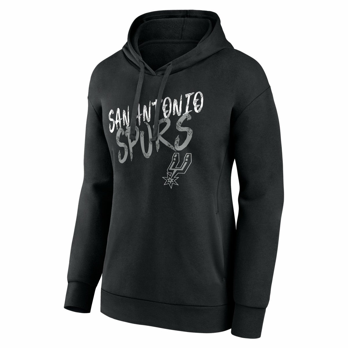 San Antonio Spurs Women's Hustle Custom Pullover Hoodie Black
