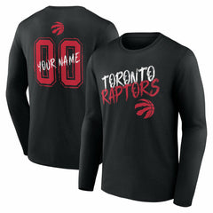 Toronto Raptors Hustle Custom Long Sleeve T-Shirt Black