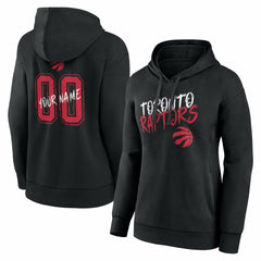 Toronto Raptors Women's Hustle Custom Pullover Hoodie Black