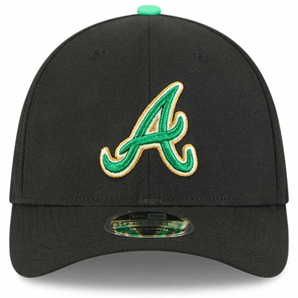 Atlanta Braves New Era 2026 St. Patrick's Day 39THIRTY Flex Hat - Black Hats