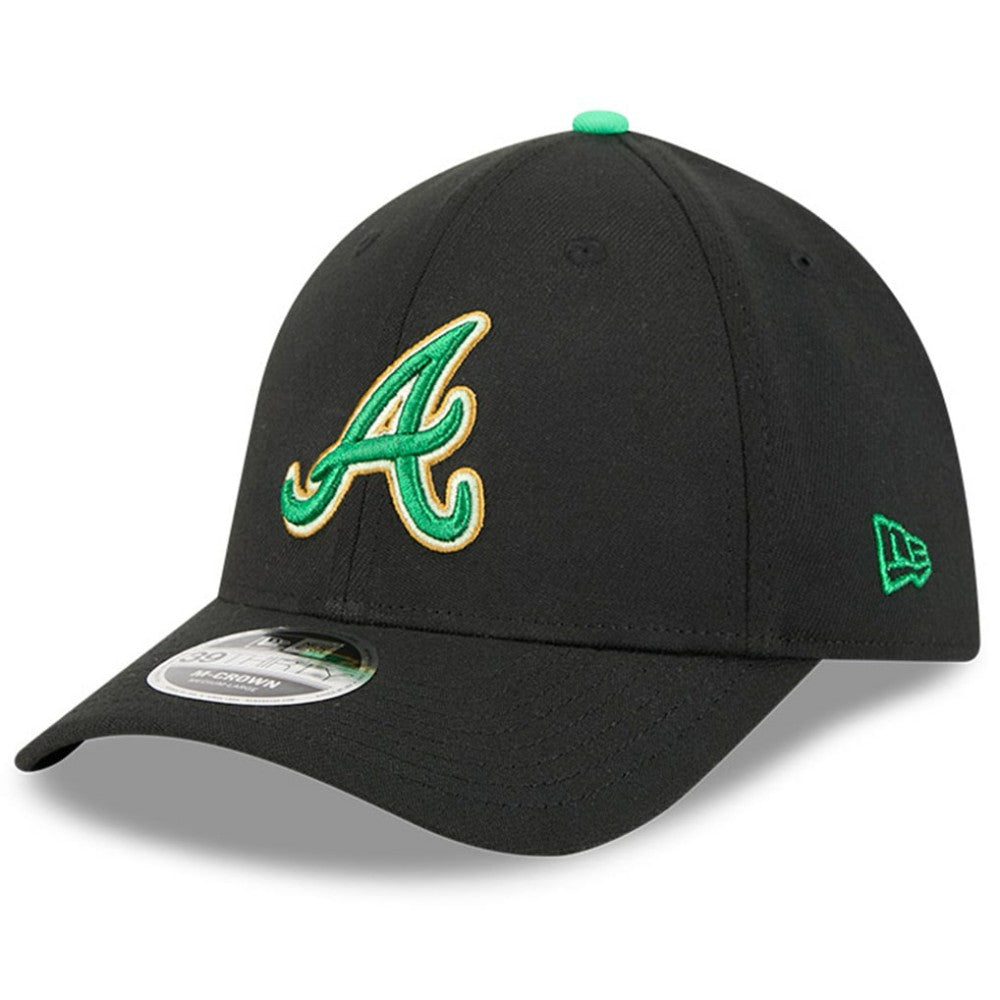 Atlanta Braves New Era 2026 St. Patrick's Day 39THIRTY Flex Hat - Black Hats