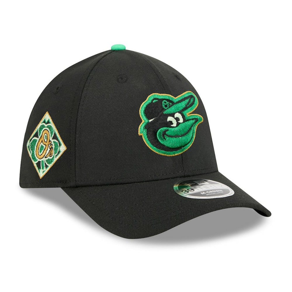 Baltimore Orioles New Era 2026 St. Patrick's Day 39THIRTY Flex Hat - Black Hats