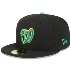 Washington Nationals New Era 2026 St. Patrick's Day 59FIFTY Fitted Hat - Black Hats