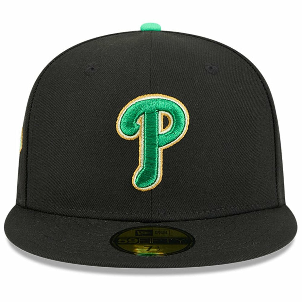 Philadelphia Phillies New Era 2026 St. Patrick's Day 59FIFTY Fitted Hat - Black Hats