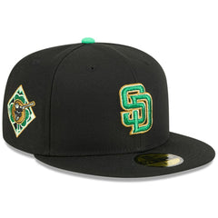 San Diego Padres New Era 2026 St. Patrick's Day 59FIFTY Fitted Hat - Black Hats