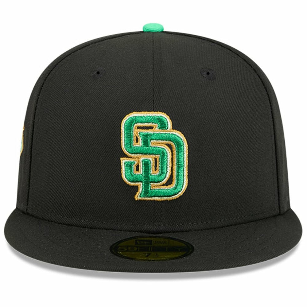 San Diego Padres New Era 2026 St. Patrick's Day 59FIFTY Fitted Hat - Black Hats