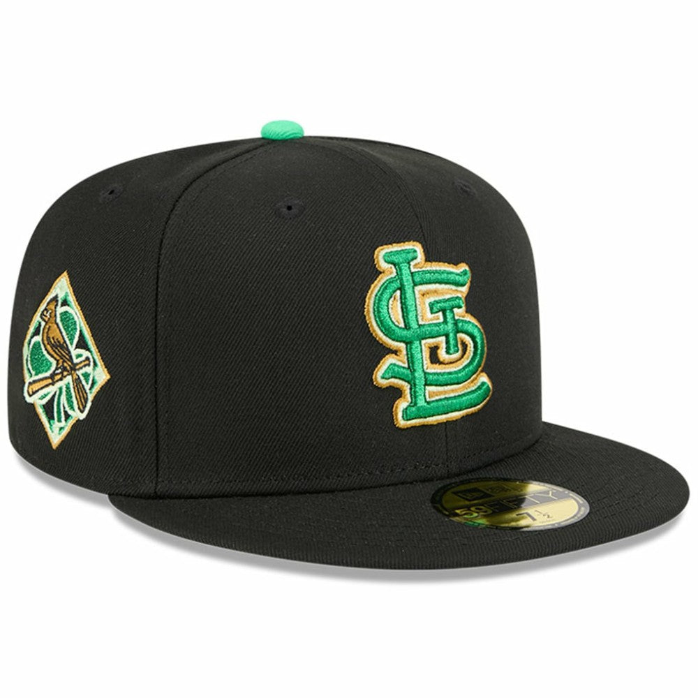 St. Louis Cardinals New Era 2026 St. Patrick's Day 59FIFTY Fitted Hat - Black Hats
