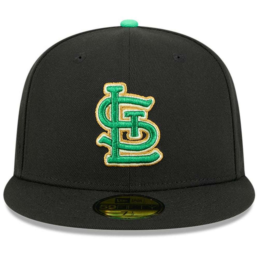 St. Louis Cardinals New Era 2026 St. Patrick's Day 59FIFTY Fitted Hat - Black Hats