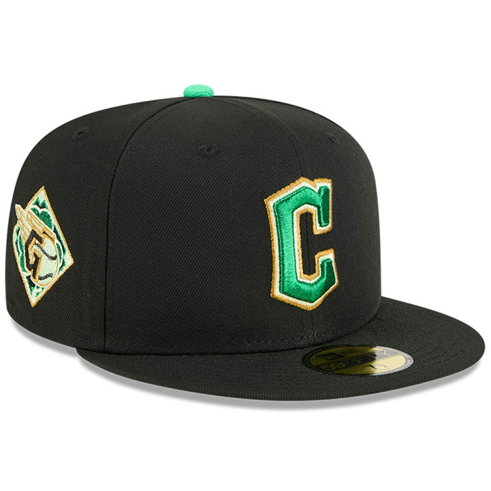 Cleveland Guardians New Era 2026 St. Patrick's Day 59FIFTY Fitted Hat - Black Hats