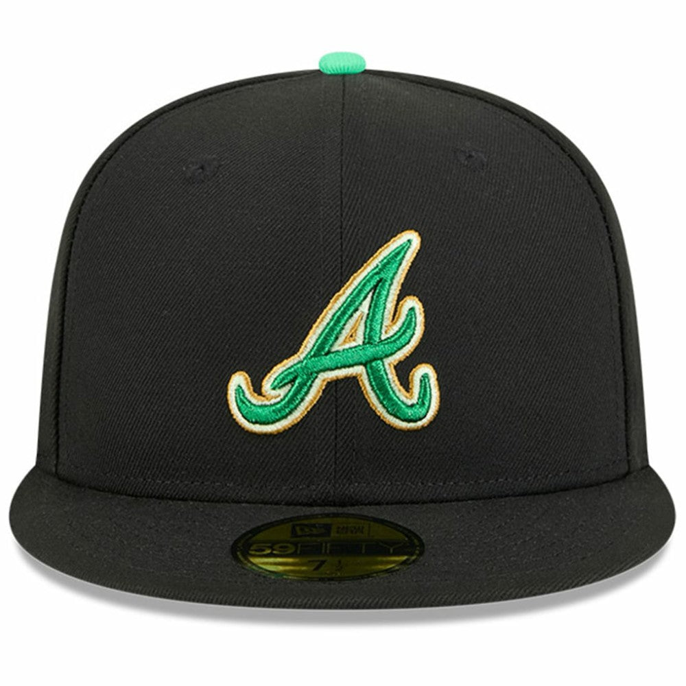 Atlanta Braves New Era 2026 St. Patrick's Day 59FIFTY Fitted Hat - Black Hats