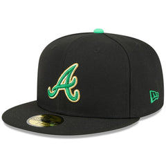 Atlanta Braves New Era 2026 St. Patrick's Day 59FIFTY Fitted Hat - Black Hats