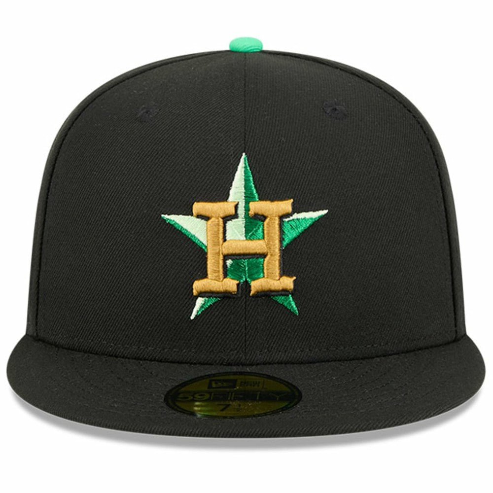 Houston Astros New Era 2026 St. Patrick's Day 59FIFTY Fitted Hat - Black Hats