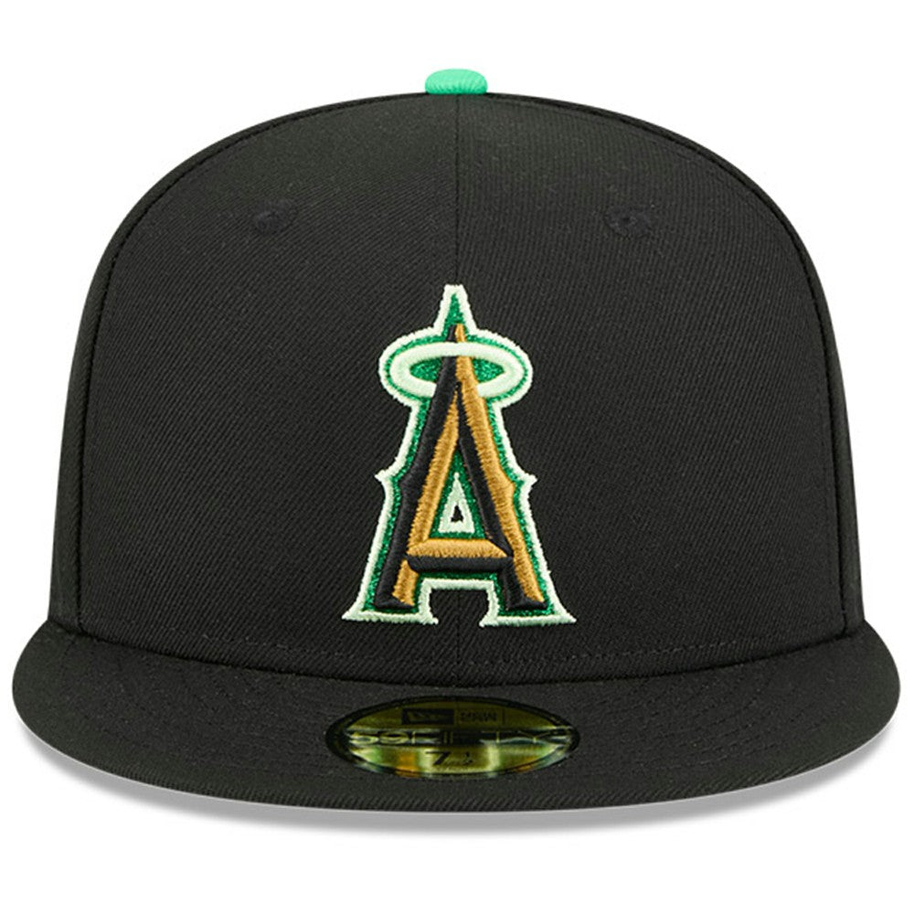 Los Angeles Angels New Era 2026 St. Patrick's Day 59FIFTY Fitted Hat - Black Hats