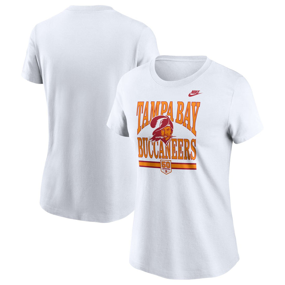 Tampa Bay Buccaneers Women's 50th Season T-Shirt White