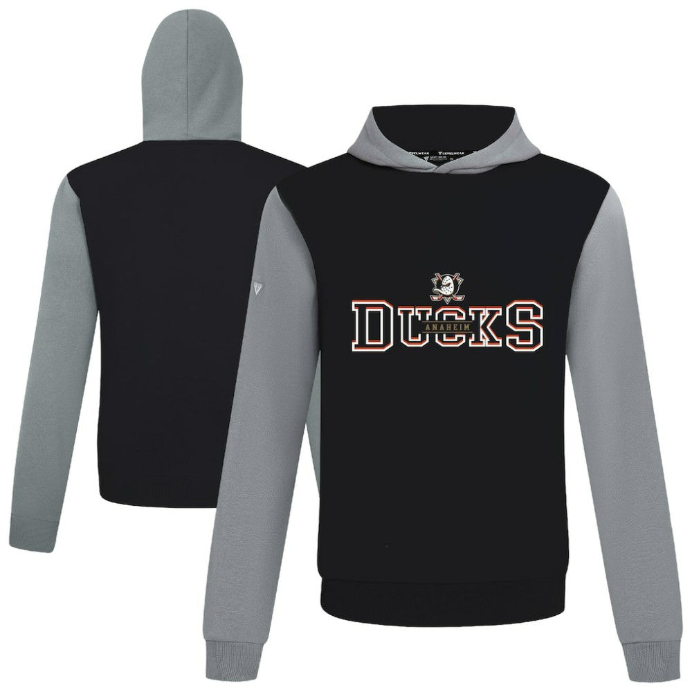 NHL Anaheim Ducks Levelwear Ultimate Journey Pullover Hoodie - Black/Gray