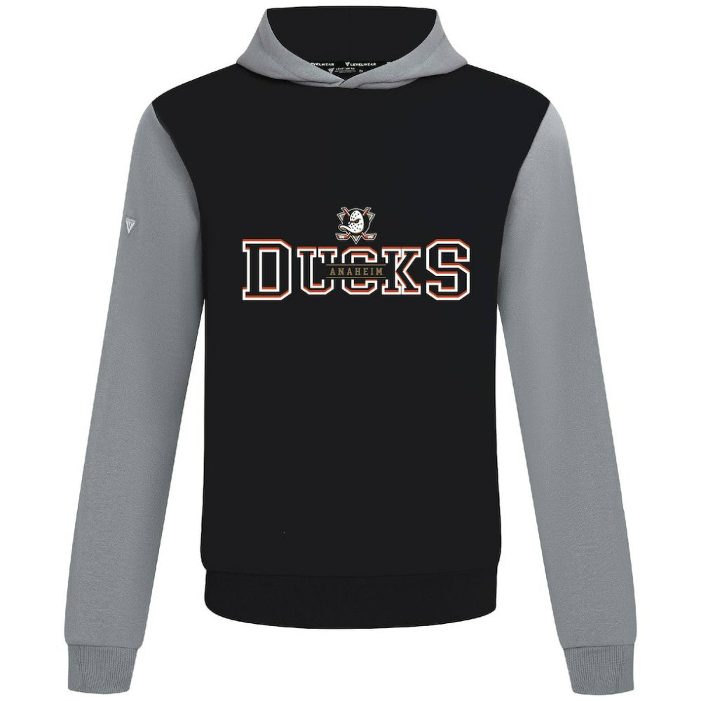NHL Anaheim Ducks Levelwear Ultimate Journey Pullover Hoodie - Black/Gray