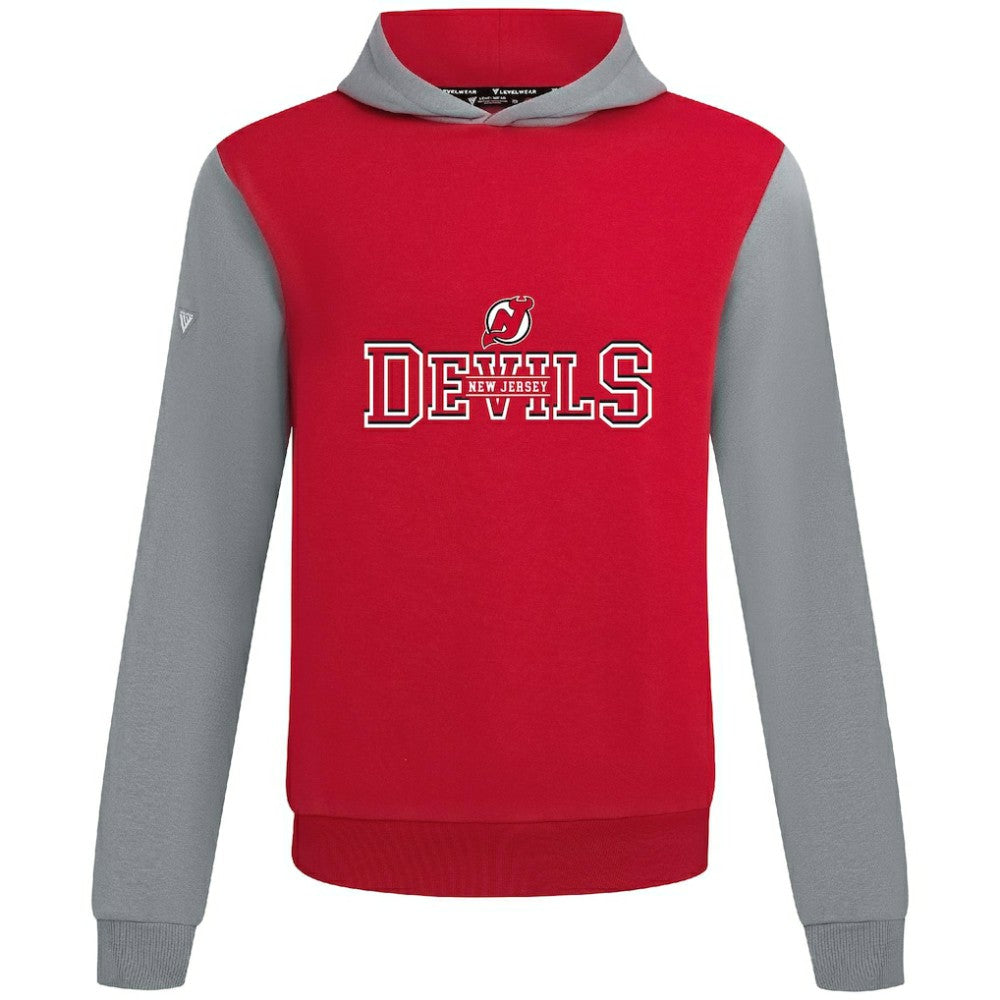 NHL New Jersey Devils Levelwear Ultimate Journey Pullover Hoodie - Red/Gray